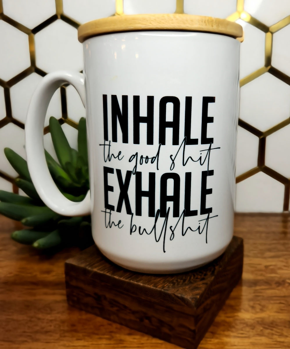 Inhale Exhale Mug With Lid Desired Elements