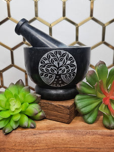 Stone Tree of Life Mortar & Pestle