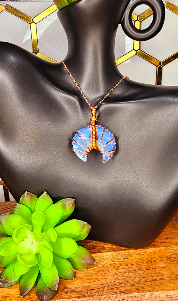 Opalite halfmoon Pendant 4