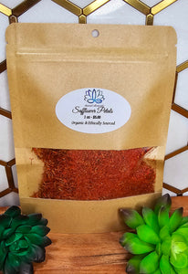 Safflower Petals Cut/Sift Organic-1oz