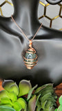 Pure Copper Wire Wrapped Crystal Egg Pendants