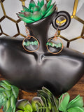 Crystal Hoop Earrings - Copper