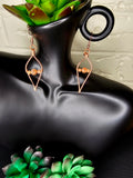 Diamond Axis Crystal Earrings