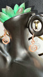 Copper Coil Hammered Earrings