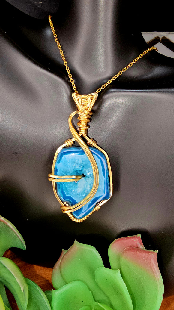 Blue Window Druzy Agate Geode 8