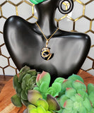 Black Obsidian Crescent Moon Pendant 5