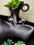 Diamond Axis Crystal Earrings