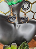 Crystal Hoop Earrings - Copper