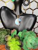 Opalite Cresent Moon Pendant 4