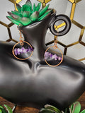 Crystal Hoop Earrings - Copper