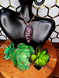 Pure Copper Wire Wrapped Large Crystal Pendants