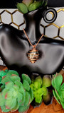 Pure Copper Wire Wrapped Large Crystal Pendants