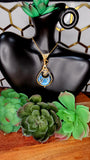 Labradorite  Crescent Moon Pendant 12