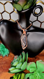 Pure Copper Wire Wrapped Large Crystal Pendants