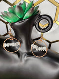 Crystal Hoop Earrings - Copper