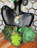 Labradorite  Crescent Moon Pendant 11