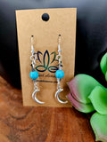 Crescent Moon Earrings-Silver small (variety)