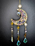 Gemstone Moon Suncatchers