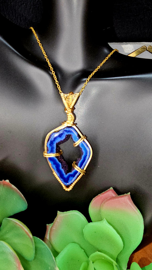 Blue Window Druzy Agate Geode 9