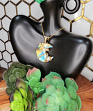 Labradorite  Crescent Moon Pendant 11