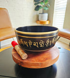 Tibetan Singing Bowl 7"D "Om Mani" with Striker & Rubber stand