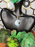 Opalite Cresent Moon Pendant 4