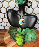 Labradorite  Crescent Moon Pendant 11