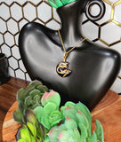 Black Obsidian Crescent Moon Pendant 5