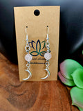 Crescent Moon Earrings-Silver small (variety)
