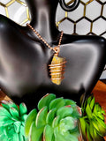 Pure Copper Wire Wrapped Large Crystal Pendants