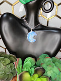 Opalite Cresent Moon Pendant 5