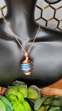 Pure Copper Wire Wrapped Crystal Sphere Pendants