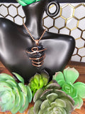 Pure Copper Wire Wrapped Large Crystal Pendants
