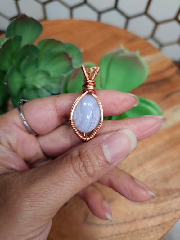 Blue Lace Agate pendant 2