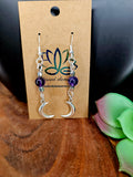 Crescent Moon Earrings-Silver small (variety)