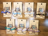 Crystal Hoop Earrings - Copper