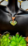 Labradorite Heart copper pendant