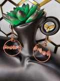 Crystal Hoop Earrings - Copper