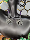 Amethyst Merkaba Earrings