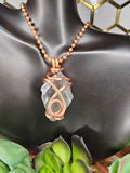 Pure Copper Wire Wrapped Large Crystal Pendants