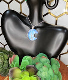 Opalite Cresent Moon Pendant 5