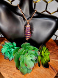 Pure Copper Wire Wrapped Large Crystal Pendants