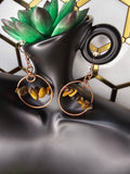 Crystal Hoop Earrings - Copper