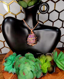 Pure Copper Wire Wrapped Large Crystal Pendants