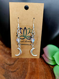 Crescent Moon Earrings-Silver small (variety)