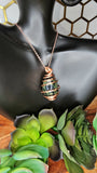 Pure Copper Wire Wrapped Crystal Egg Pendants