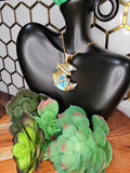 Labradorite  Crescent Moon Pendant 11