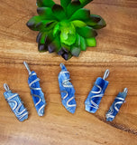 Blue Kyanite Silver Pendants