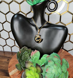 Black Obsidian Crescent Moon Pendant 5