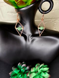 Diamond Axis Crystal Earrings